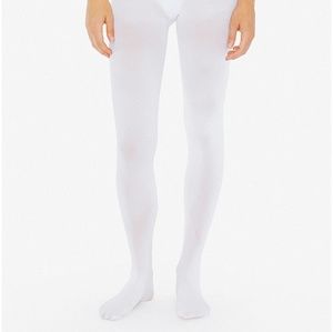 American Apparel Opaque White Tights M/L